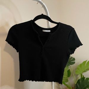 Reformation waffle knot crop